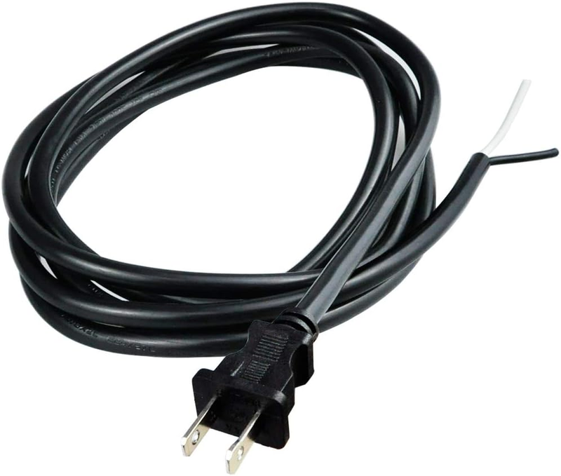 Power Cord Pigtail 14 Gauge 10Ft Heavy Duty 110V 115V 120V SJT 14AWG NEMA 1-15