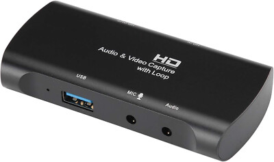 4k HD Audio and Video Capture with Loop HDMI/F +Mic Video Capture Card 1080P