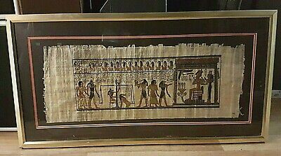 Bild / Gemälde Die Götter der alten Ägypter Handgemalt Papyrus | signiert Kheder