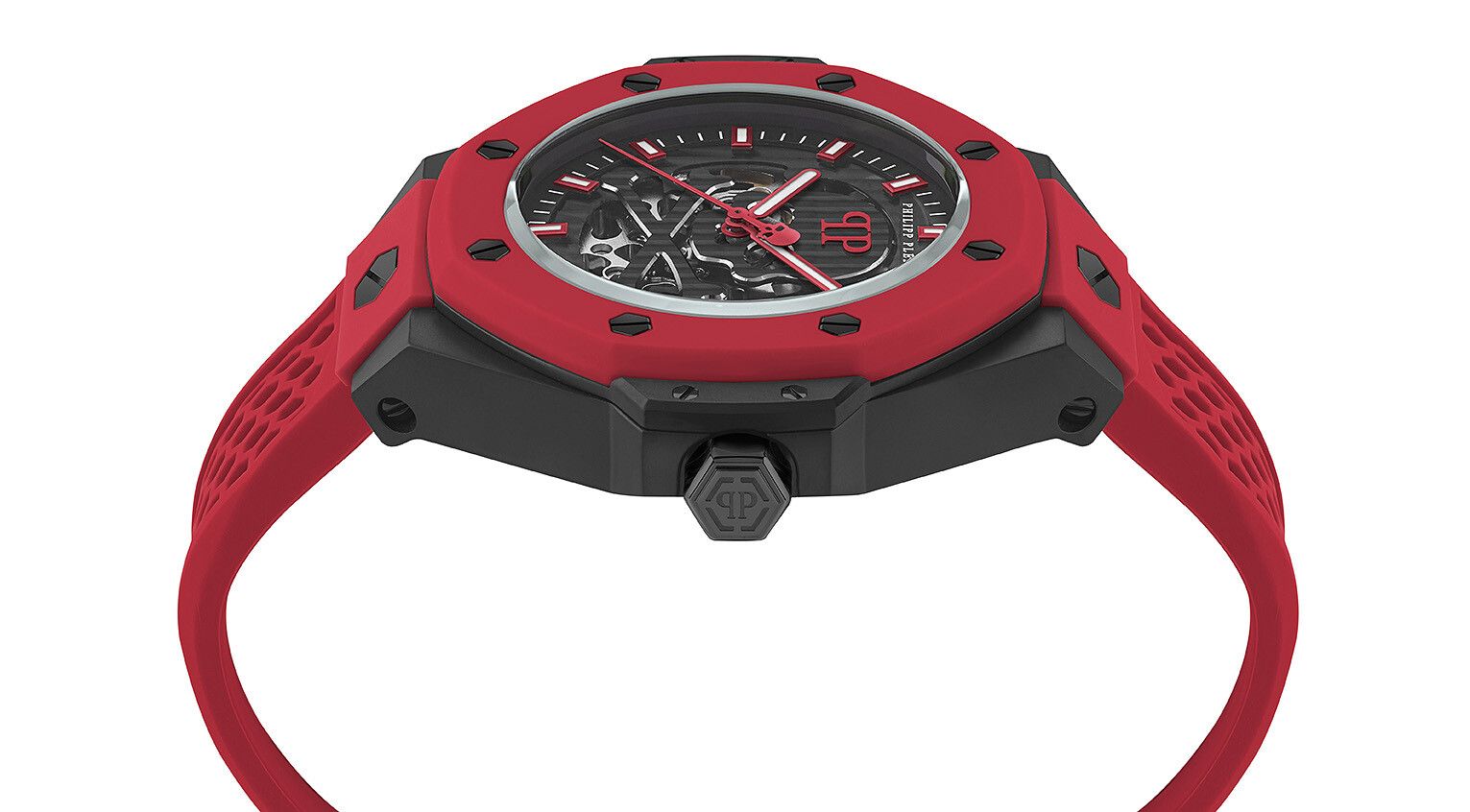 Pre-owned Philipp Plein Men's Watch Automatic Plein $keleton Royal Pwpfa0524 Silicone
