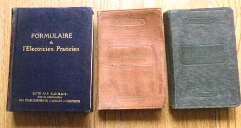 Formulaire De L'Electricien Praticien Et 2 Agendas Dunod 1920 Et 1927