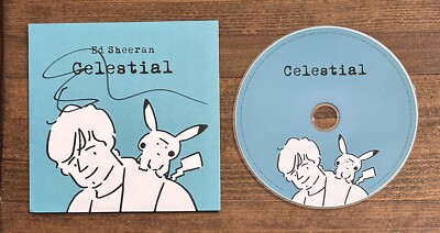 ED SHEERAN SIGNED CELESTIAL CD COVER BAS BECKETT COA AUTOGRAPH Pokemon Pikachu