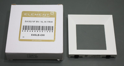Tech Lighting Element E4SLB-OW, 4'' Square Flangless Bevel Fixture Trim, White