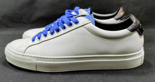 GIVENCHY PARIS URBAN STREET MEN'S WHITE BLUE ACCENTS LEATHER