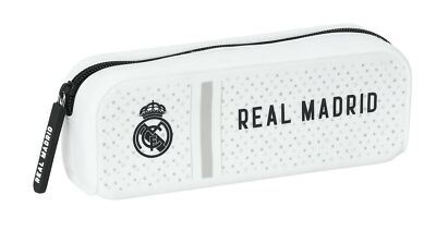 Safta Real Madrid 1st Team 24/25   Square Silicone Pencil Case, Children's Penci
