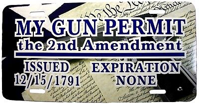 My Gun Permit the 2nd Amendment License Plate