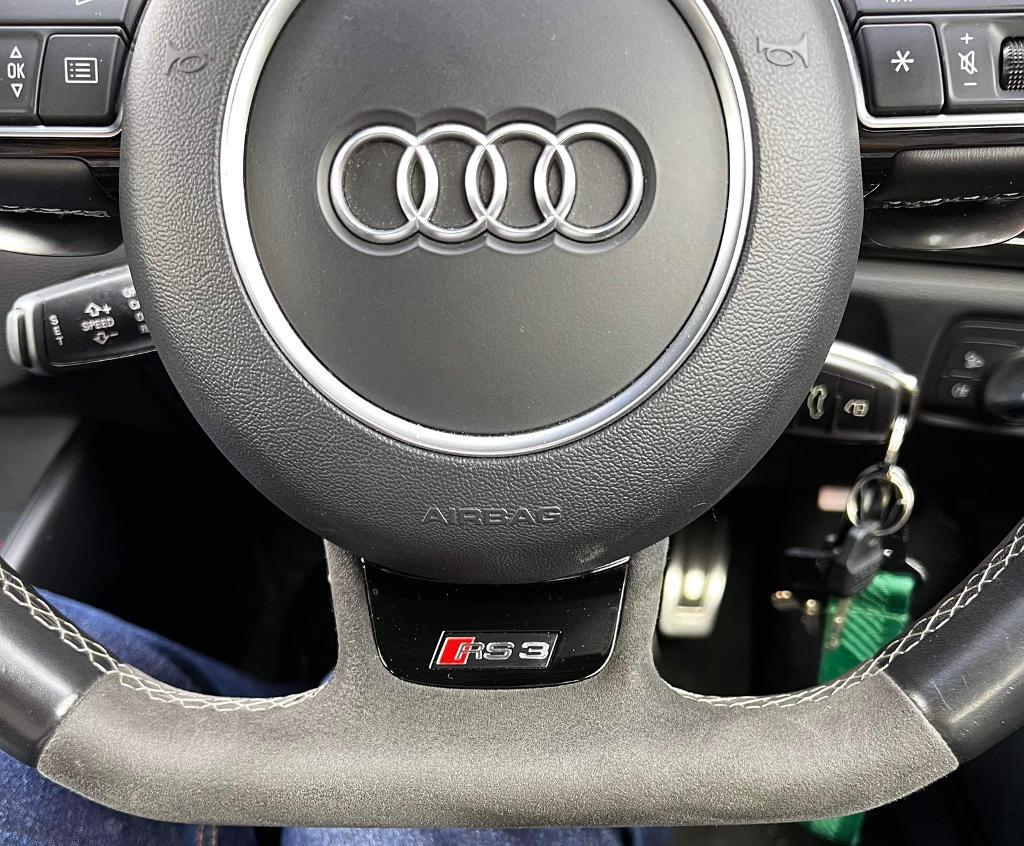 Audi RS3 S3 A3 8V Alcantara Flat Bottom Steering Wheel DSG WITH AIRBAG