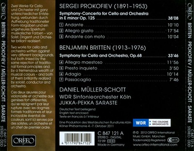 DANIEL MÜLLER-SCHOTT / JUKKA-PEKKA SARASTE / WDR ORCHESTRA, KÖLN PROKOFIEV, BRIT