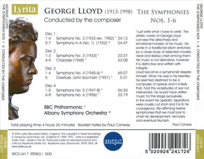 GEORGE LLOYD / BBC PHILHARMONIC / ALBANY SYMPHONY ORCHESTRA GEORGE LLOYD: THE SY