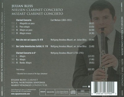 NIELSEN, MOZART: CLARINET CONCERTOS NEW CD