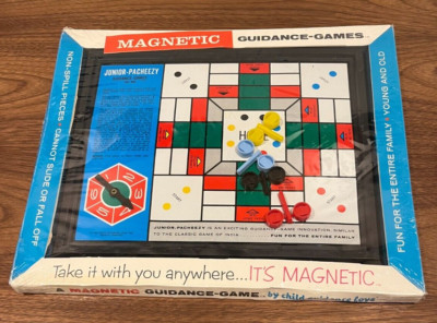 Vintage 1963 Child Guidance Game Magnetic Junior Pacheezy Parcheesi Sealed LOOK!