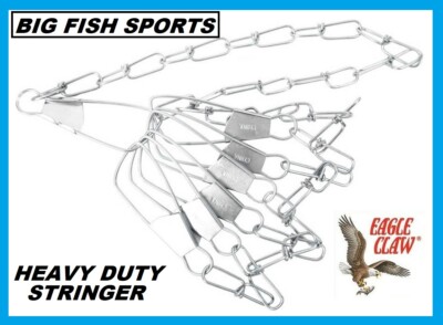 EAGLE CLAW Invincible Chain Stringer 40'' In 7-Snap Silver 1 Piece #04310-005 NEW