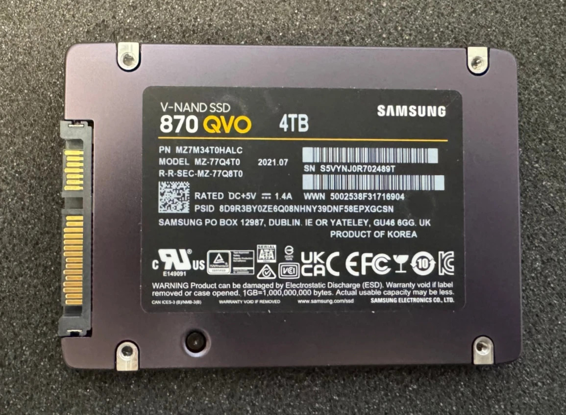 Samsung 870 QVO 4TB SSD 2.5