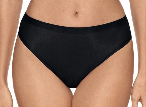 TC Girlpower 2 Pk Glow Girl Deep Black Lt Control Waistline Thong Panty S M L XL