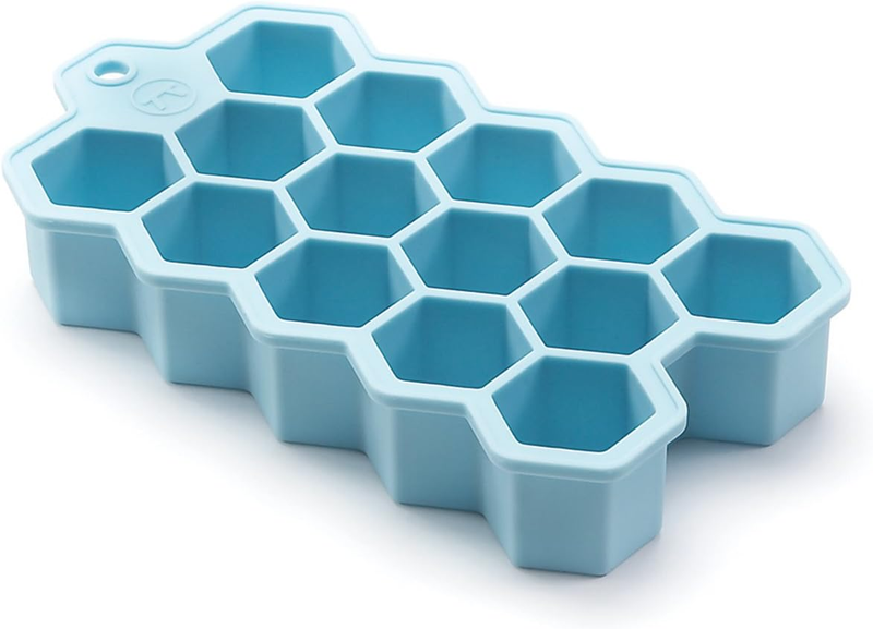 Silicone Hexagon Ice Cube Tray, Large Cubes