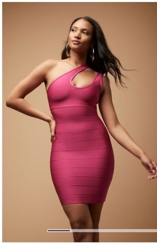 HERVE LEGER ピンク ニットワンピース XS 9号程度 ボーダーニットワンピース/pink×gray | Nalm.
