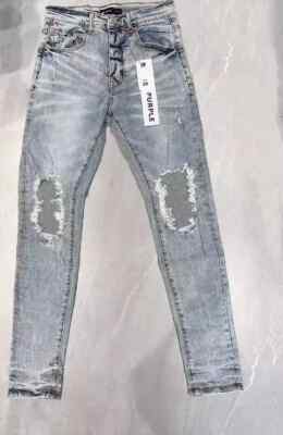 2023 New purple brand men's Spash-INK personality fashion jeans