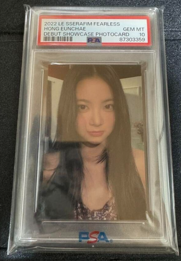 タレントカード LE SSERAFIM HONG EUNCHAE PSA10 PSA10 2022 LE SSERAFIM Fearless Hong Eunchae Debut Showcase