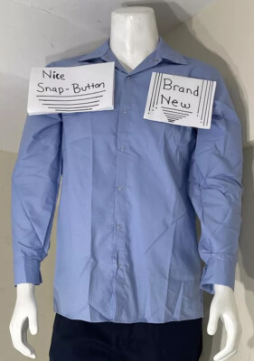New Cintas Comfort Flex 833-80 size 2XL Long Sleeve Snap button Work Shirt J204