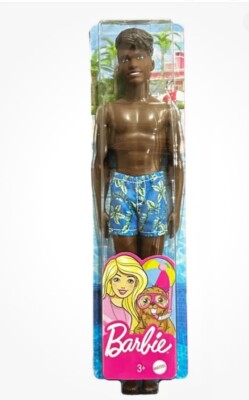 Mattel Barbie African American Ken Beach Doll with Swim Shorts