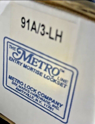 New Marks Metro 91A/3-LH Left Hand Entry Mortise Lockset