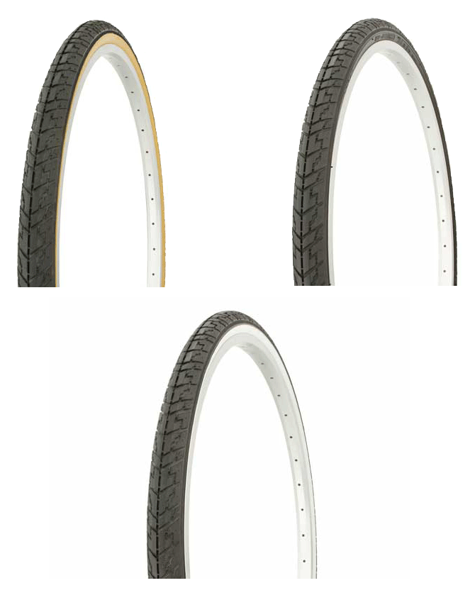 NEW ORIGIANL DURO TIRE 24 X 1 3/8  HF-109 IN BLACK,BLACK/GUM OR BLACK WHITE WALL