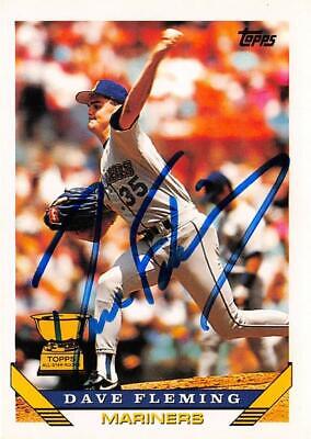 Dave Fleming autographed Baseball Card 1993 Topps #45 All Star Rookie Cup. rookie card picture