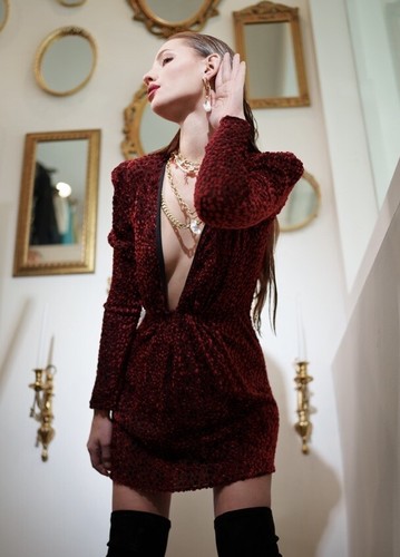 【送料&関税込】Saint Laurent Two-tone Velvet Mini Dress $_12.JPG?set_id=880000500F