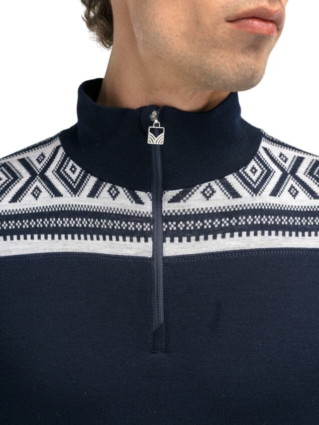 Pre-owned Dale Of Norway Cortina Basic Men's Sweater Navy/off White - With Box