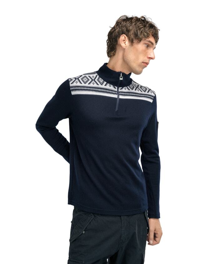 Pre-owned Dale Of Norway Cortina Basic Men's Sweater Navy/off White - With Box