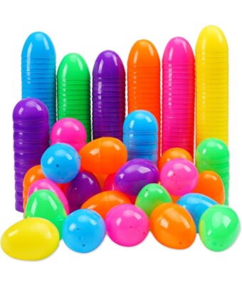 1000 Pcs Easter Eggs,2.35'' Assorted Bright Colors Plastic Easter Eggs for Easter