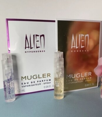 Thierry Mugler ALIEN GODDESS Eau de Parfum & Hypersense Samples .04 oz/1.2ml ea