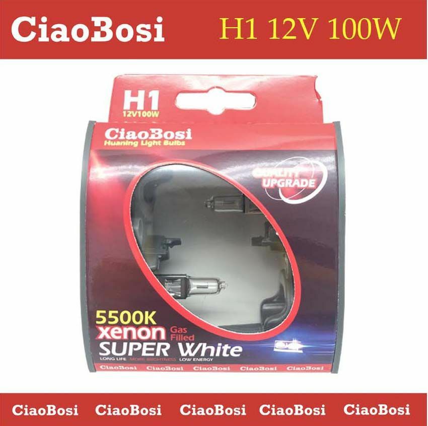 Coppia Lampadine Lampade Auto Moto Xenon H1 12V 100W 5500k C-6281 linq