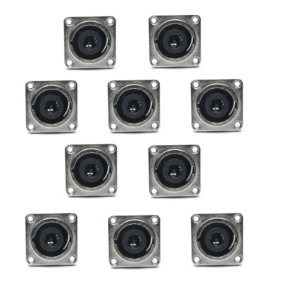 10 PACK PROFESSIONAL SPEAKON 4WIRE SPEAKER BOX PANEL MOUNT CONNECTOR