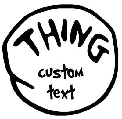 Custom Thing 1 DTF T-Shirt Iron On Transfer Thing 2, Thing Mom, Thing Dad