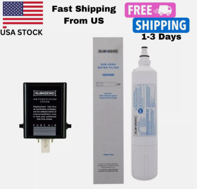 Sub-Zero Refrigerator Replacement Water and Air Filter Combo 7007067 and 4204490