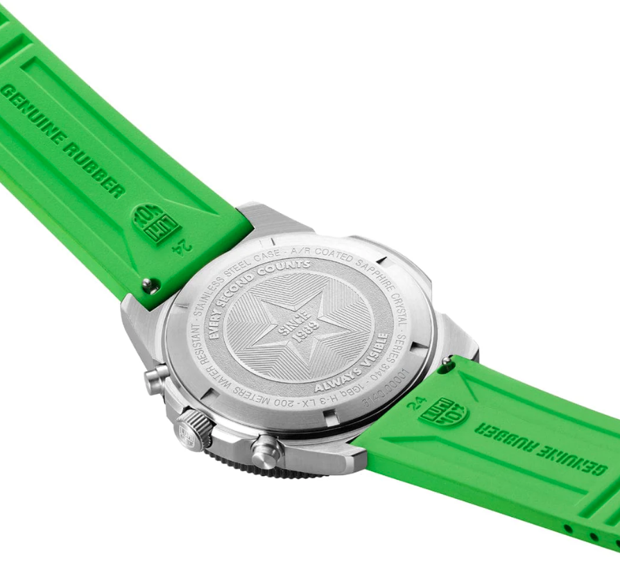 Pre-owned Luminox Pacific Diver Chronograph Green Dive Men's Swiss Watch Xs.3157.nf