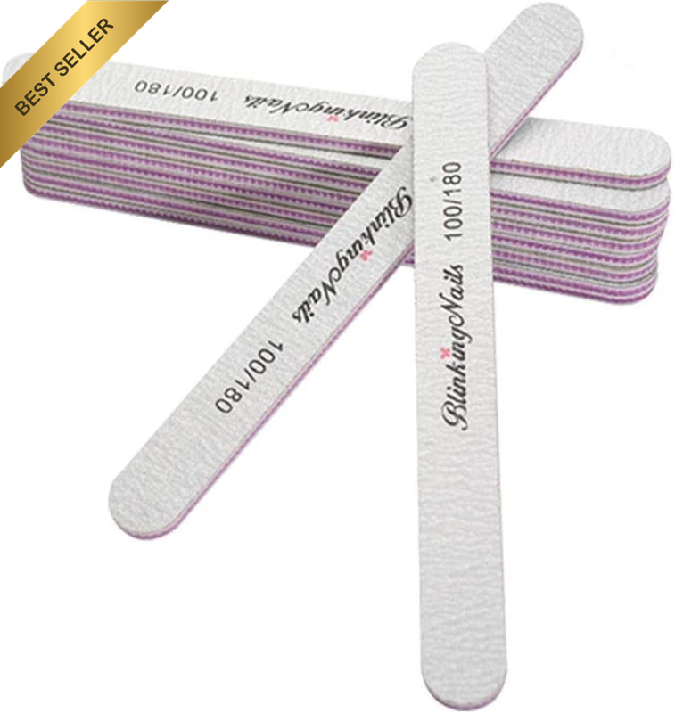 Nail File 80/100/180 Grit Pack of 15Pcs Professional Nail Buffer Block for Acryl