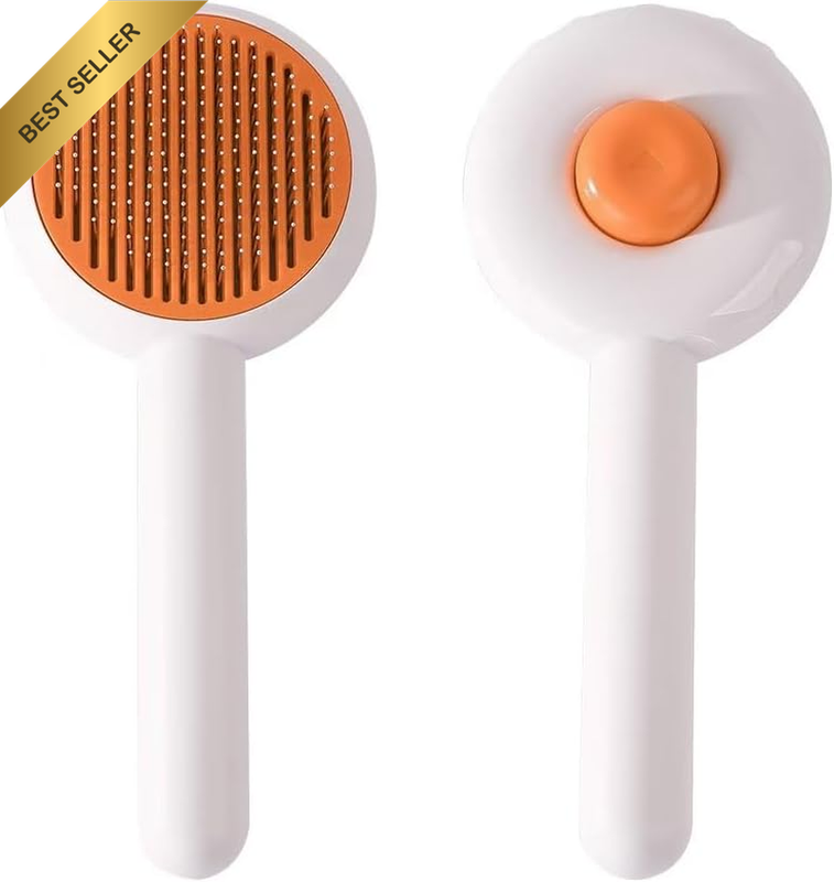 Pet Grooming Brush for Cats and Dogs, Self-Cleaning Sliker Brush for Removes Mat