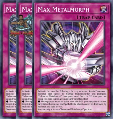 Yugioh! 3x Max Metalmorph ROTA-EN071 Common 1st Ed NM