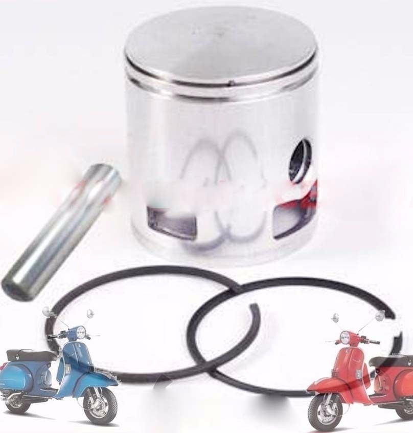 New Vespa PX LML Star Stella Piston Assembly 2nd O/S 58.2 Mm Flat Head  