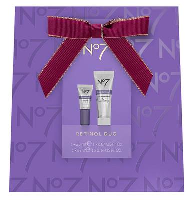 No 7 Pure Retinol DUO Night Repair Cream 25ml + Eye Cream 5ml Duo Pack NEW