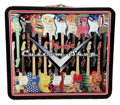 Hal Leonard Fender Stratocaster Custom Shop Metal Lunchbox- Aquarius Guitars Tin