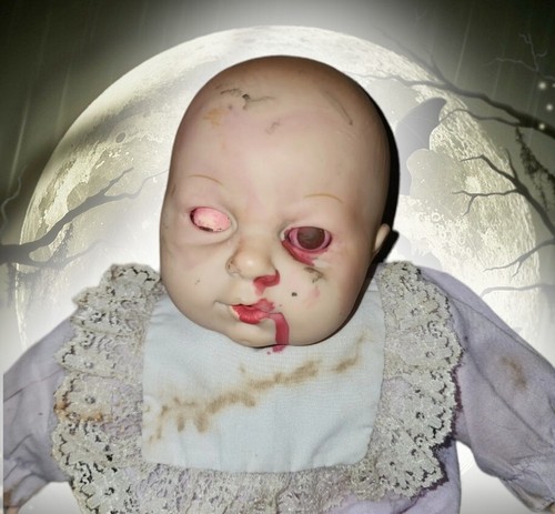 Creepy Halloween Decoration Doll Scary Spooky Zombie Baby Bloody Odity