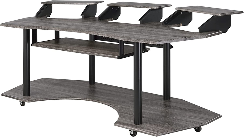 Eleazar Music Recording Studio Desk, Black Oak