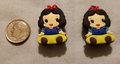 Pair of Snow White Clog Shoe Charms - NEW