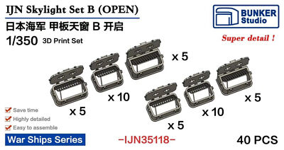 BUNKER Studio IJN35118 1/350 IN Skylight Set B(OPEN) 3D Print Set