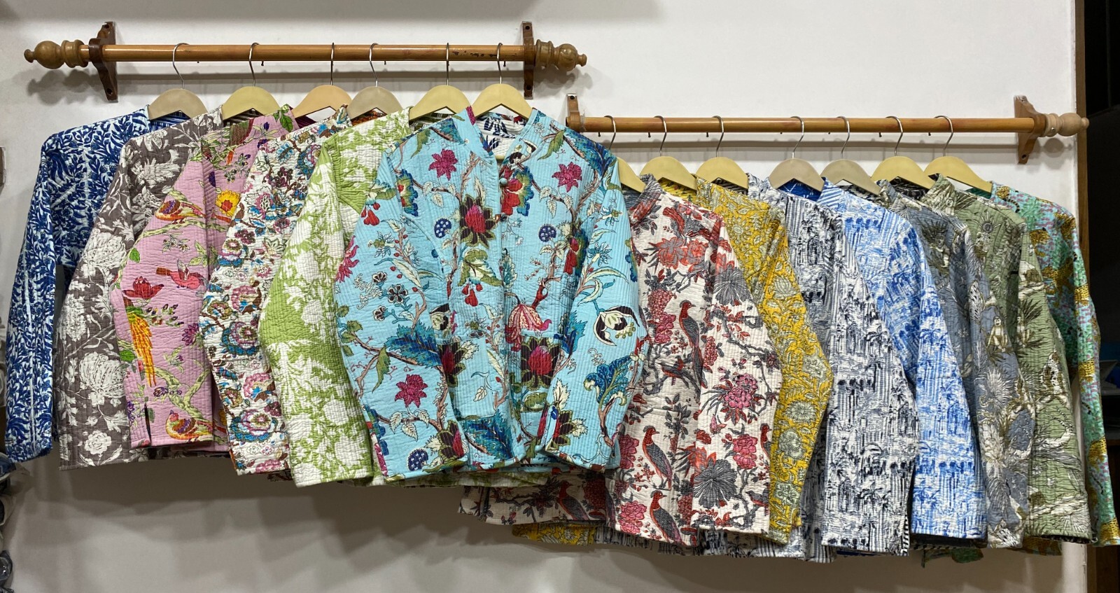 Pre-owned Handmade 10pc Cotton Quilted Jacket Assorted Short Reversible Jacket  Jacket In Multicolor