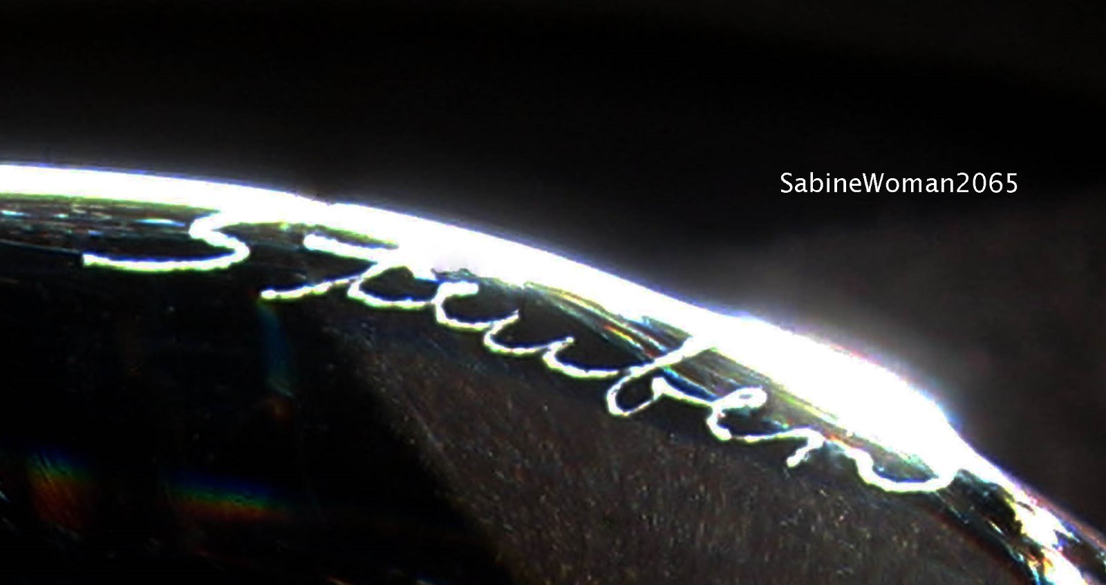 NEW RED BOX STEUBEN Glass CIRCLE in a SQUARE ornament planet prism paperweight