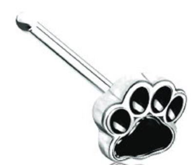 Nose Ring 20g Pet dog cat paw pawprint Nose Stud  20g
